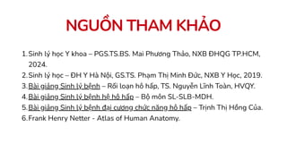 SUY HÔ HẤP CẤP TÍNH LÀM RỐI LOẠN TRAO ĐỔI KHÍ OXY VÀ CARBON DIOXIDE