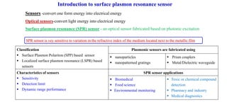 Surface plasmon resonance sensor | PDF