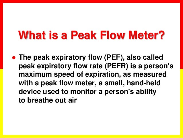Predicted Average Peak Expiratory Flow Chart