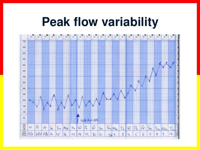 Peak Flow Recording Chart