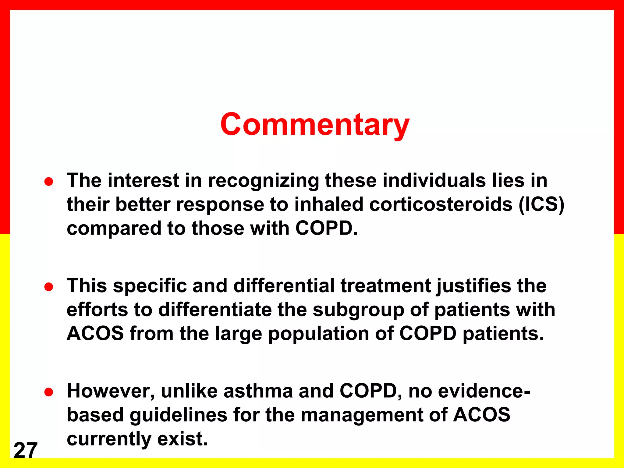 Asthma-COPD Overlap Syndrome (ACOS) | PPTX