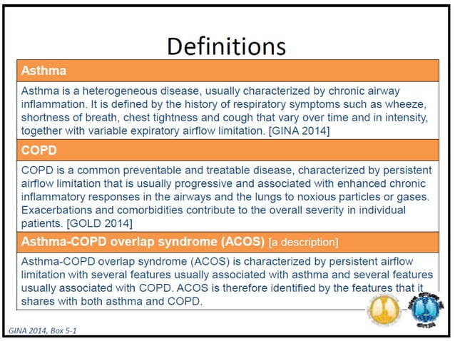 Asthma-COPD Overlap Syndrome (ACOS) | PPTX | Lung and Respiratory ...