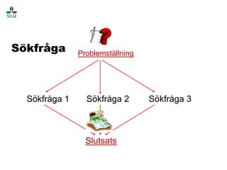 Sökfråga

Sökfråga 1

Problemställning

Sökfråga 2

Slutsats

Sökfråga 3

 