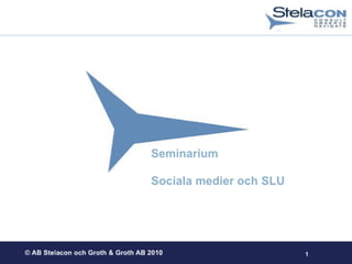 Sociala medier och SLU