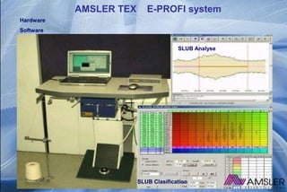 AMSLER TEX E-PROFI system
SLUB Analyse
SLUB Clasification
Hardware
Software
 