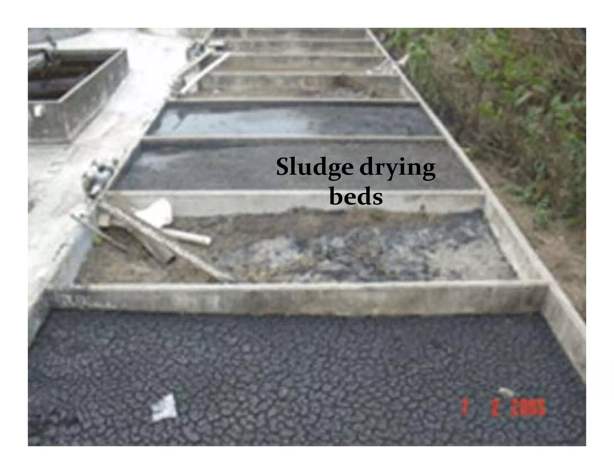Sludge drying 
beds
 