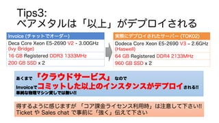 Tips3:
٥᥿ϡϡǥץ
Invoice (åȤǥ``)
Deca Core Xeon E5-2690 V2 - 3.00GHz
(Ivy Bridge)
16 GB Registered DDR3 1333MHz
200 GB SSD x 2
gH˥ǥץ줿`Щ` (TOK02)
Dodeca Core Xeon E5-2690 V3 ? 2.6GHz
(Haswell)
64 GB Registered DDR4 2133MHz
960 GB SSD x 2
ޤǡ饦ɥ`ӥʤΤ
InvoiceǥߥåȤϤΥ󥹥󥹤ǥץ!!
gޥJǤϟo!!
ä褦˸Фޤ n饤Õrע⤷¤!!
Ticket  Sales chat ǰˡ¤
 