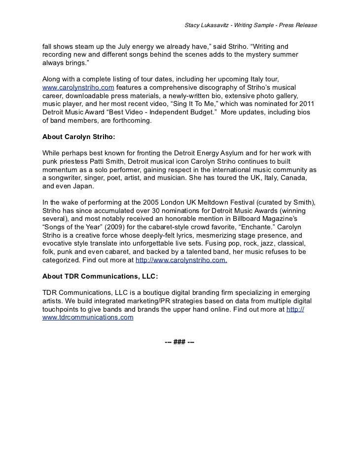 Musician Bio Template PDF Template Musician Bio Template PDF Template