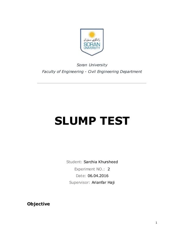 Slump Test Report