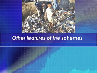 Other features of the schemes
 