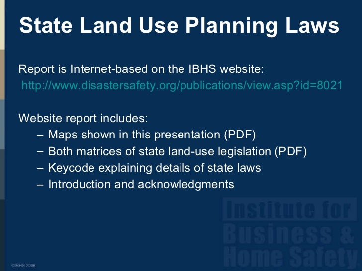 Summary of State Land Use Planning Laws