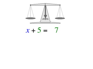 x + 5 =   7
 