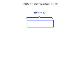 150% of what number is 12?


        150% = 12




  ⎩
  ⎪
  ⎨
  ⎪
  ⎧
 