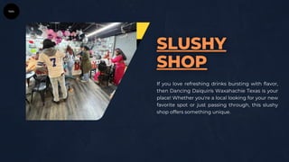 If you love refreshing drinks bursting with flavor,
then Dancing Daiquiris Waxahachie Texas is your
place! Whether you're a local looking for your new
favorite spot or just passing through, this slushy
shop offers something unique.
 