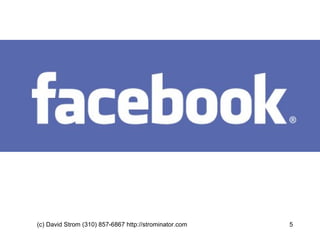 (c) David Strom (310) 857-6867 http://strominator.com  