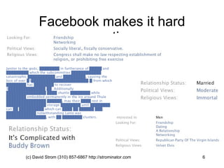 Facebook makes it hard sometimes (c) David Strom (310) 857-6867 http://strominator.com  