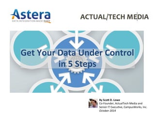 Get 
Your 
Data 
Under 
Control 
By 
Sco' 
D. 
Lowe 
Co-­‐Founder, 
ActualTech 
Media 
and 
Senior 
IT 
Execu9ve, 
CampusWorks, 
Inc. 
October 
2014 
in 
5 
Steps 
 