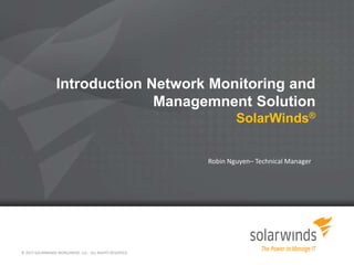 Introduction Network Monitoring and Management Solution | PPT