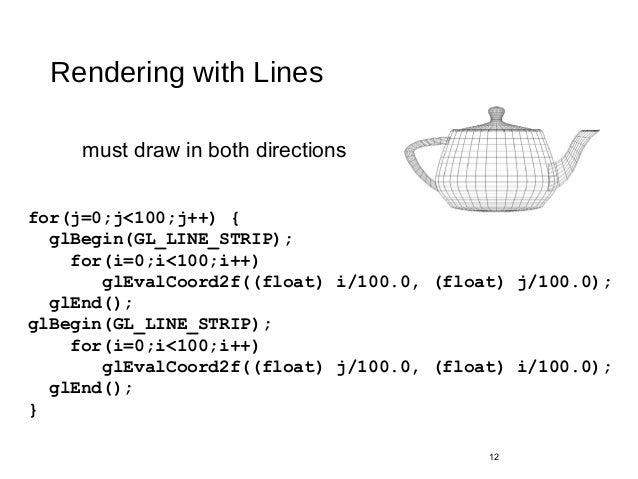Line Drawing In Opengl : Curves and surfaces in opengl