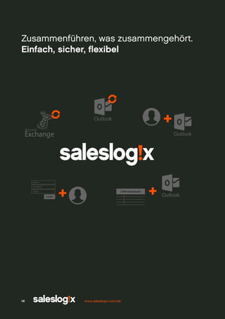Zusammenführen, was zusammengehört.
Einfach, sicher, flexibel

Name:
Company:
Email:

SUBMIT

14

www.saleslogix.com/de

 