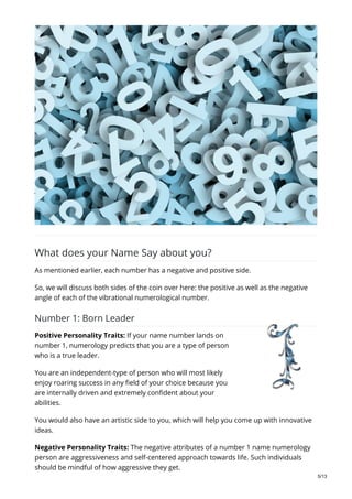 Numerology name meaning - what does your name say about you - Slybu.com
