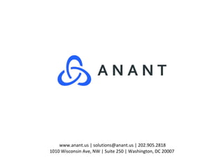 www.anant.us | solutions@anant.us | 202.905.2818
1010 Wisconsin Ave, NW | Suite 250 | Washington, DC 20007
Get Intelligent with Metabase
By Arturs Oganesyan-Peel
April 28, 2016
 