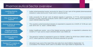Pharmaceutical Sector overview
 