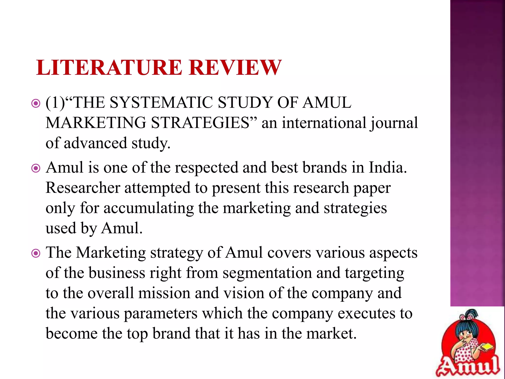 AMUL marketing strategy | PPTX