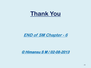 Thank You
END of SM Chapter - 6
© Himansu S M / 02-08-2013
48
 