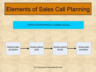 Elements of Sales Call Planning 
