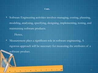 Software metrics chapter one overview of software metrics | PPTX
