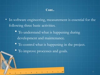 Software metrics chapter one overview of software metrics | PPTX