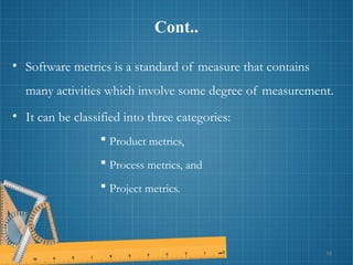 Software metrics chapter one overview of software metrics | PPTX