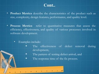 Software metrics chapter one overview of software metrics | PPTX