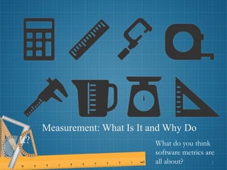 Software metrics chapter one overview of software metrics | PPTX