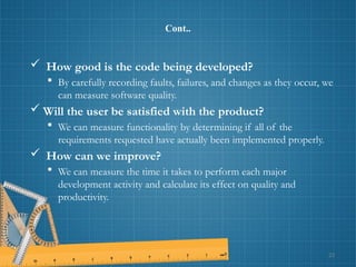 Software metrics chapter one overview of software metrics | PPTX