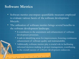 Software metrics chapter one overview of software metrics | PPTX