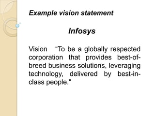 Good vision foster long term thinking.