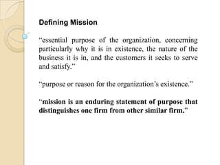 Good visions represent integrity, they are truly genuine and can be used for the benefit of people.Vision Statement A vision statement answers the question,“ What will success look like?”The pursuit of this image of success is what motivates people to work together.