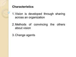 It is what the firm or a person would ultimately like to become.ExamplesBSNL Vision Statement“To become the largest telecom service provider in Asia.”Walt Disney vision Statement       “Make people happy”Stokes Eye Clinic, Florence, South Carolina“Our vision is to take care of your vision.”
