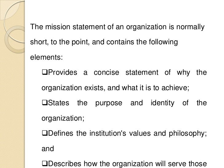 short mission statements