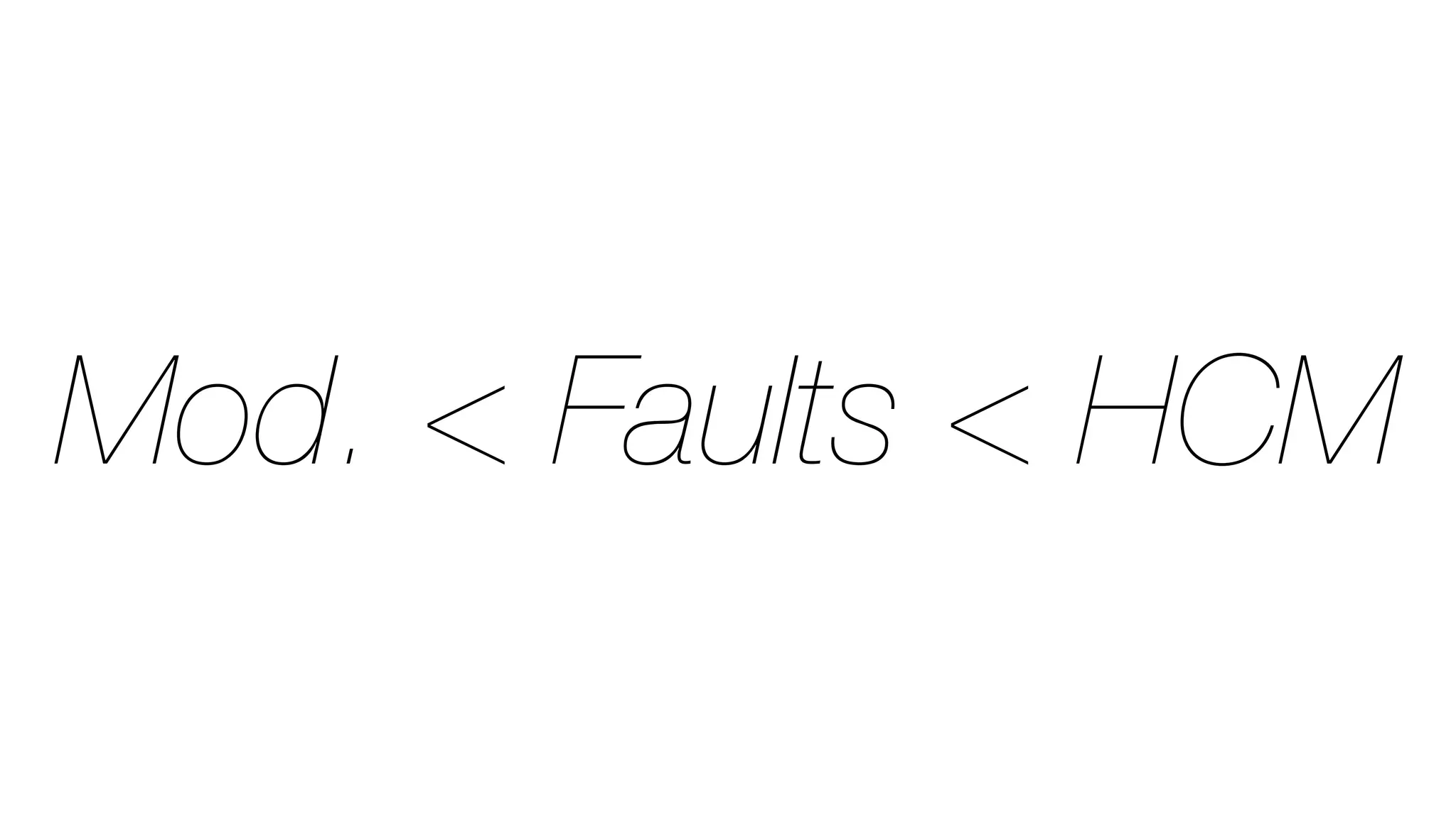 Mod. < Faults < HCM
 