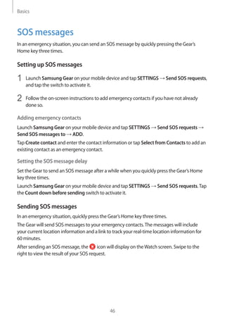 Gear Sport smartwatch user manual SM-R600 | PDF