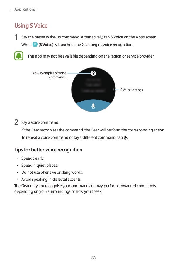 gear s3 voice commands