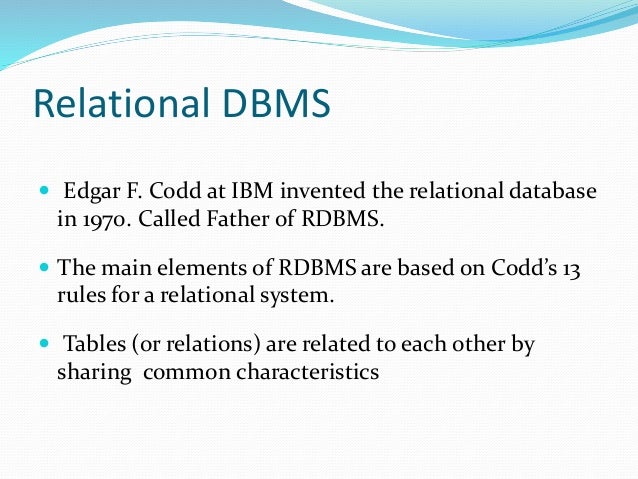 relational database modelling