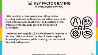 201 - Strategic Management [Unit 5: Evaluation and Control] [BBA II ...