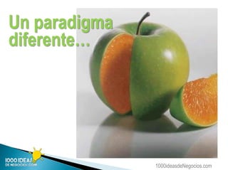 1000ideasdeNegocios.com
Un paradigma
diferente…
 
