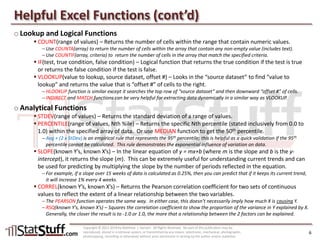 Advanced Excel Features with Matt Hansen at StatStuff