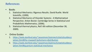 M-B, B-E, and F-D comparisons statistical physics | PDF