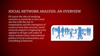 Social network analysis: an overview